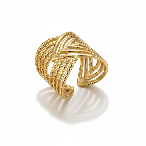 Gold Intertwined Ring