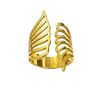 Gold Angel Wing Wrap Ring