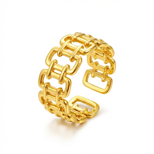 Bold Gold Chunky Chain Link Ring