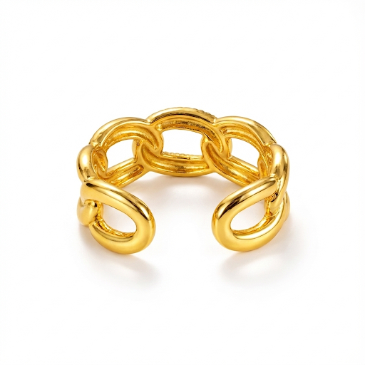 Cuban Chain Cuff Ring