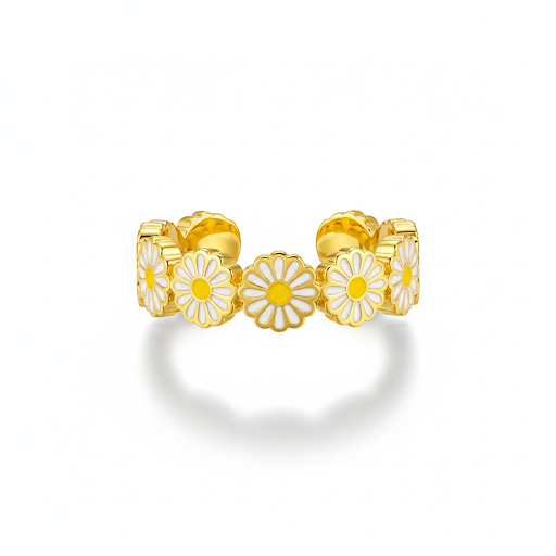 Cute Blossoms Gold Ring