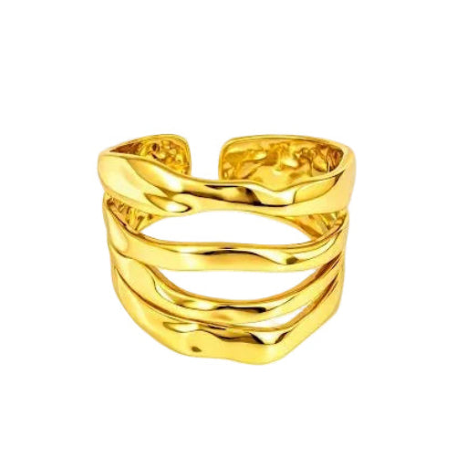 Chunky Layered Cross Ring
