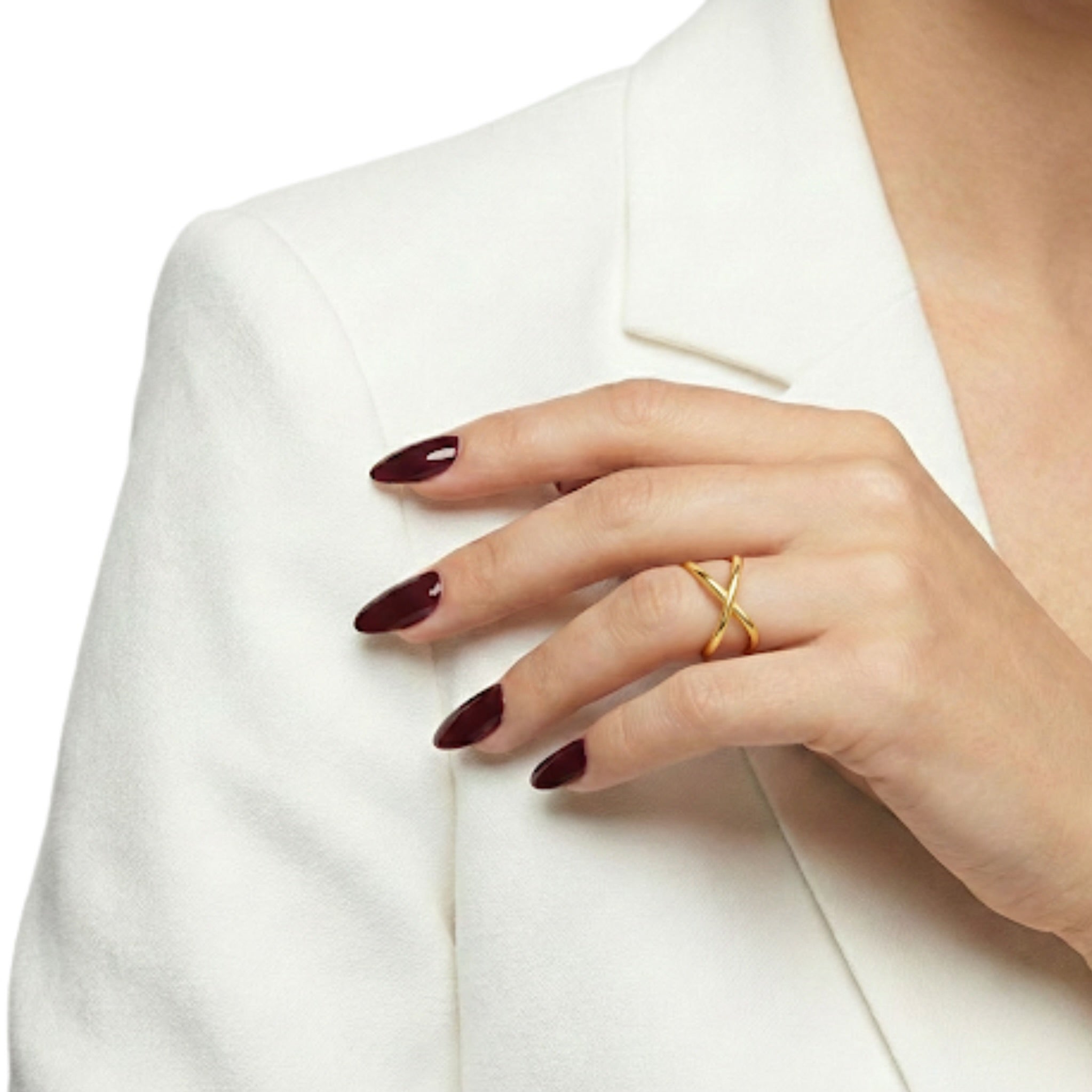 Criss Cross Gold Ring