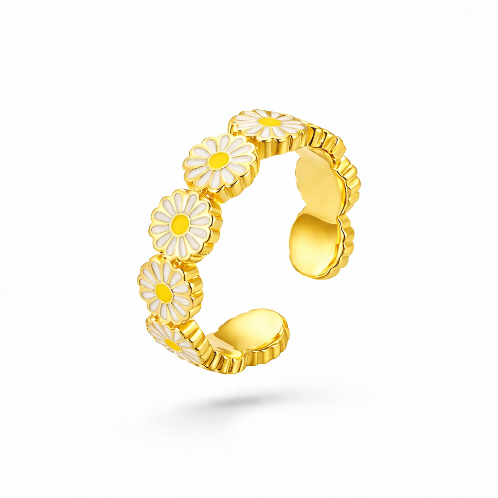Cute Blossoms Gold Ring