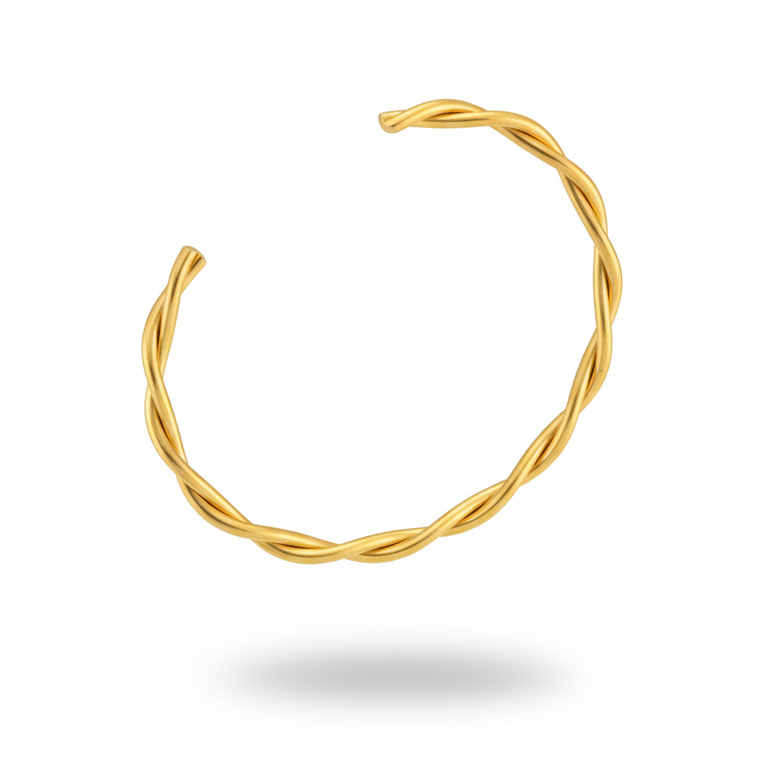 Timeless Gold Twisted Rope Bangle