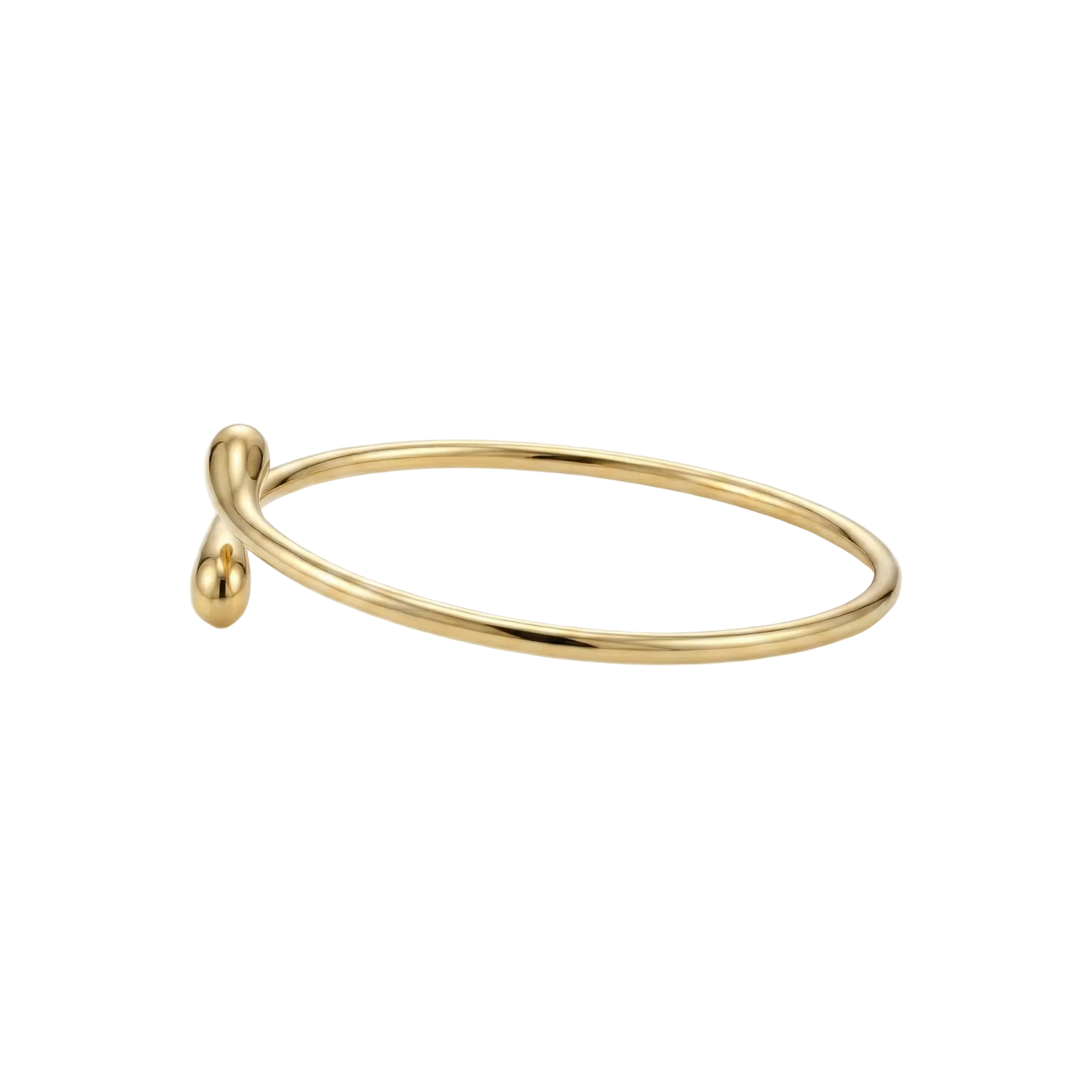 Liquid Drop Cuff Bangle - Gold