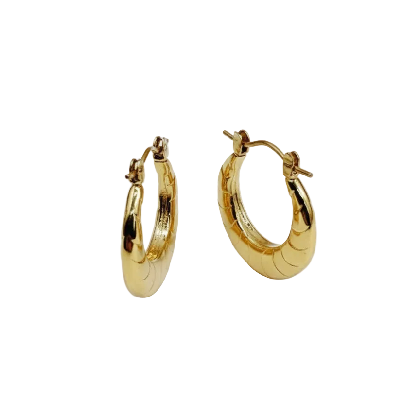 Puffy Gold Hoops