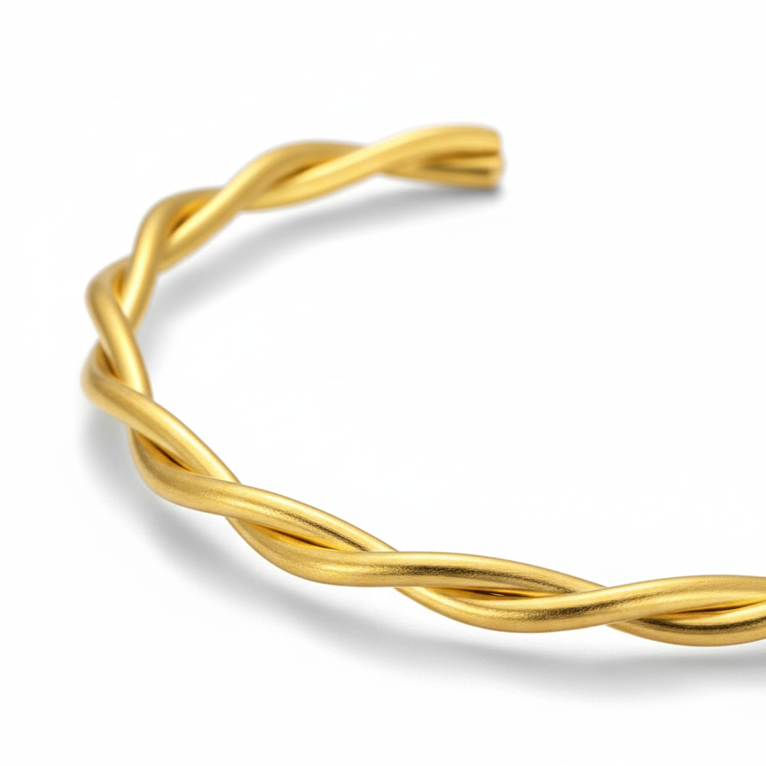 Timeless Gold Twisted Rope Bangle