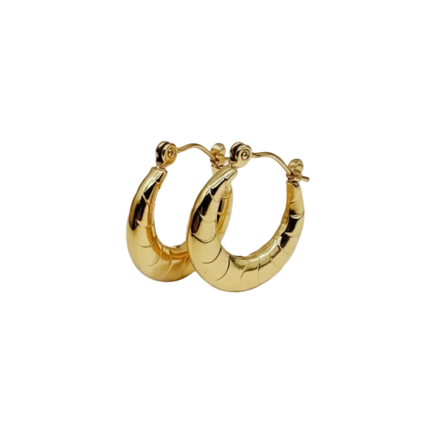 Puffy Gold Hoops