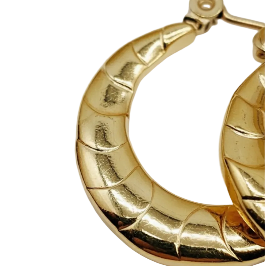 Puffy Gold Hoops