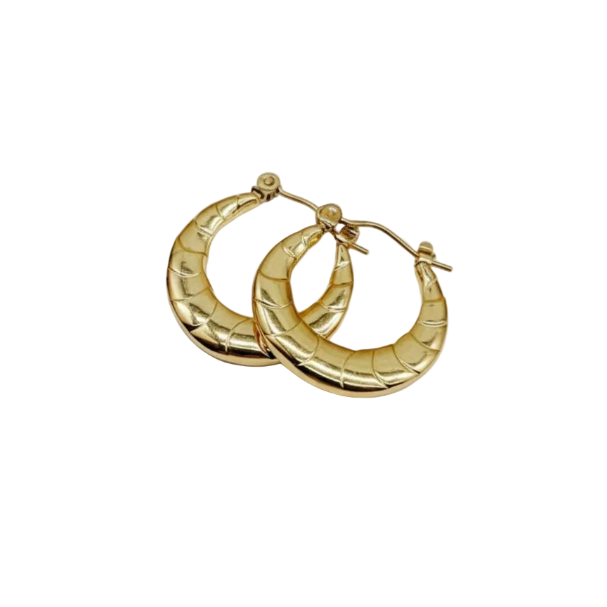 Puffy Gold Hoops