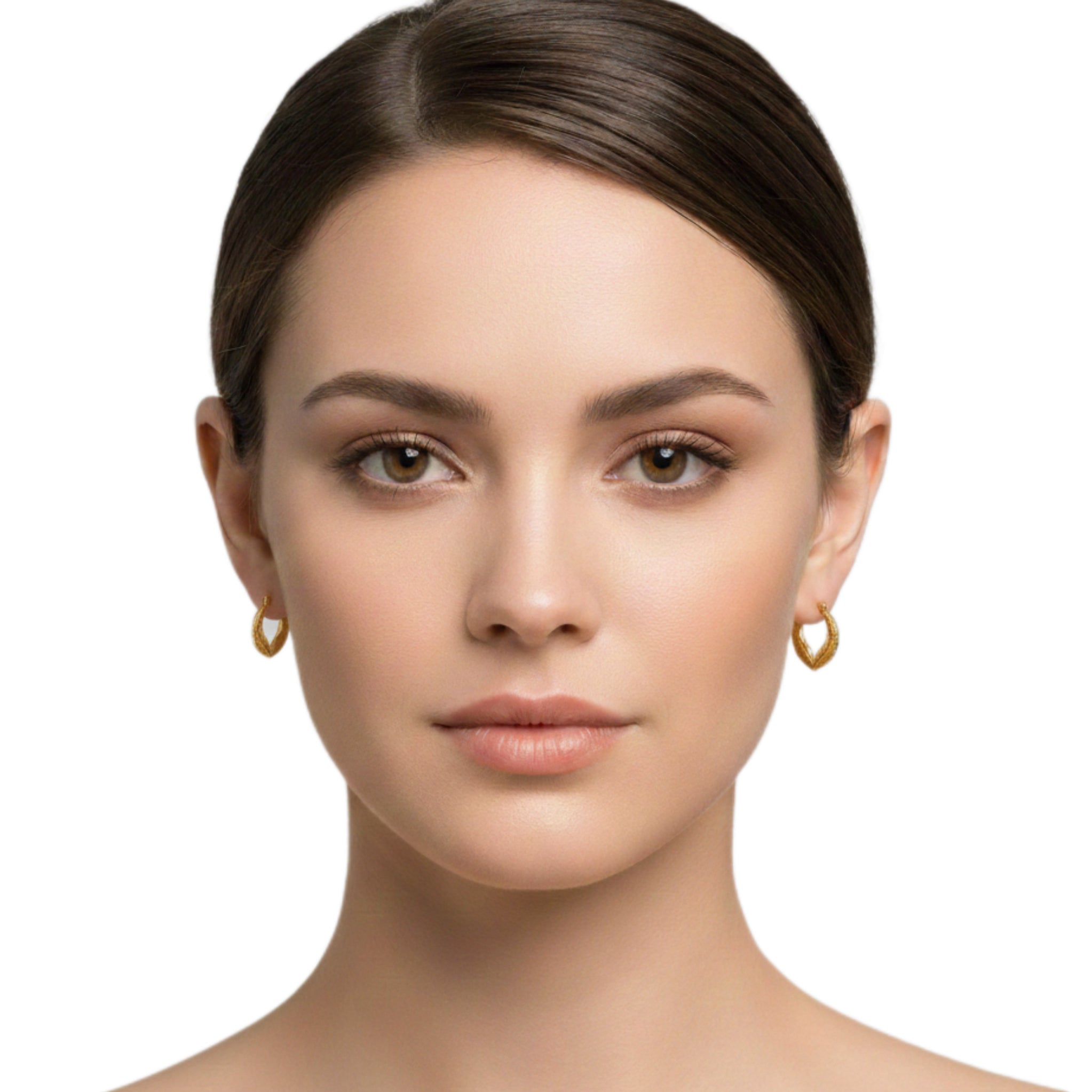 Feather Creoles Hoop Earrings