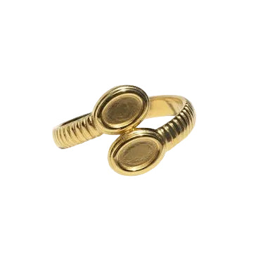 Gold Vintage Double Oval Ring