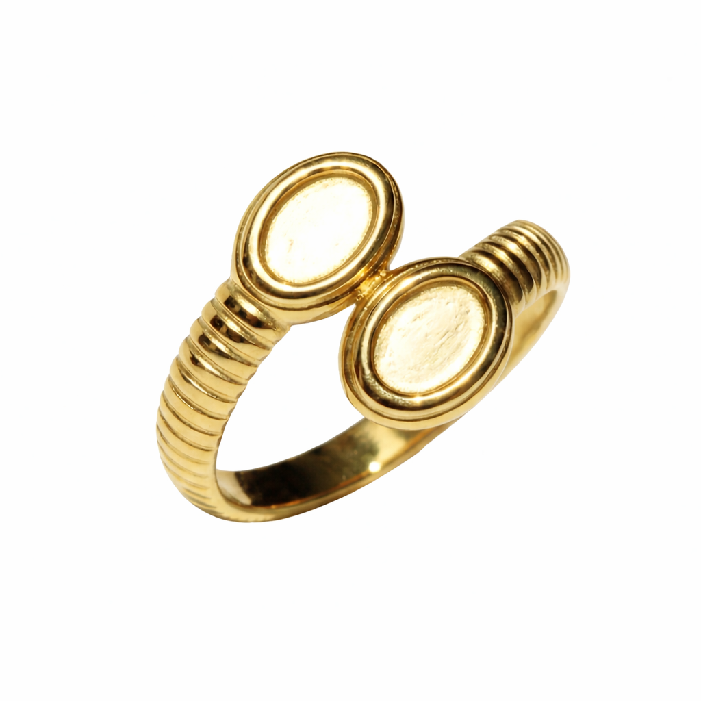 Gold Vintage Double Oval Ring