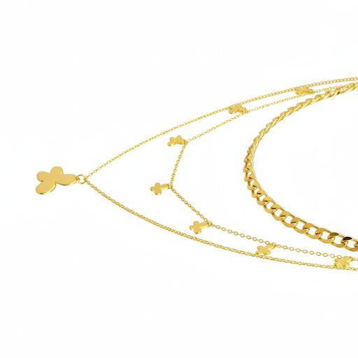 Layered Butterfly Necklace