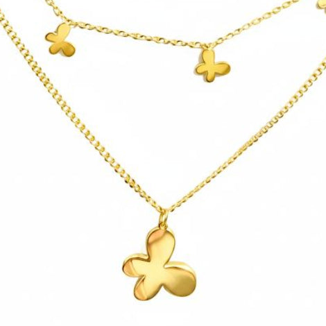 Layered Butterfly Necklace
