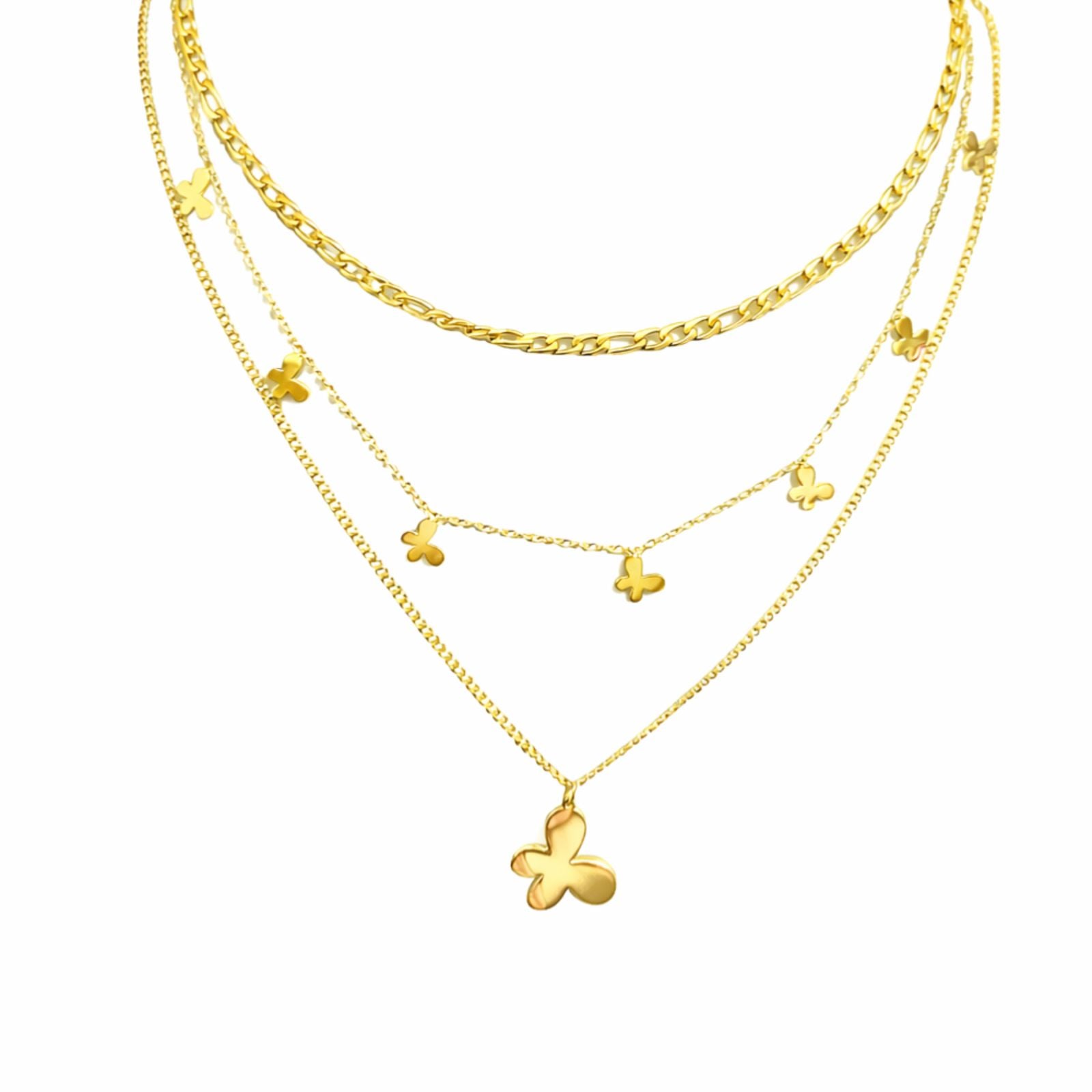 Layered Butterfly Necklace