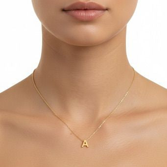 Minimalist Alphabet Letters Necklace