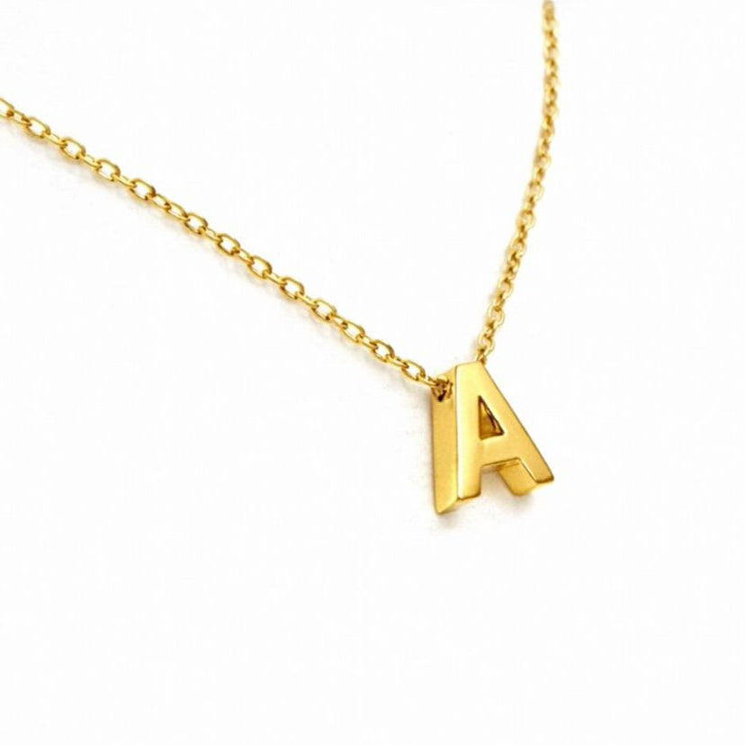 Minimalist Alphabet Letters Necklace