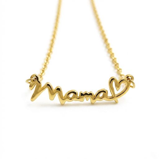Mama Love Minimalist Gold Necklace