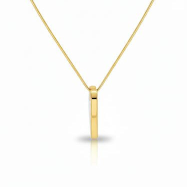 White Enamel &  Gold Heart Chain