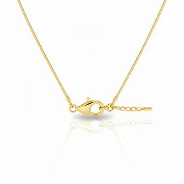 White Enamel &  Gold Heart Chain