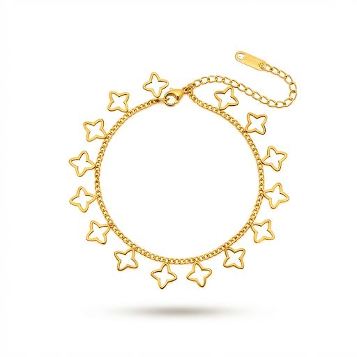 Cute Gold Clover Bracelet