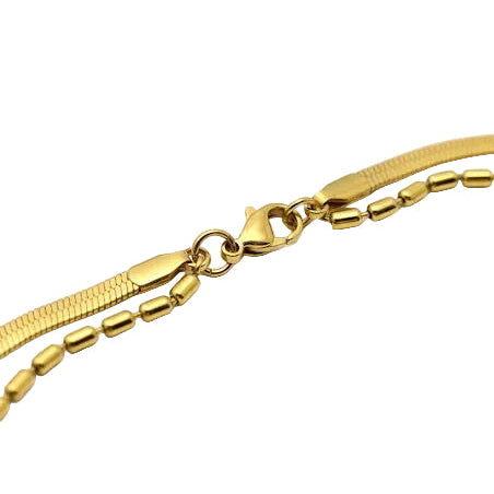 Selene Snake & Bead Chain Bracelet