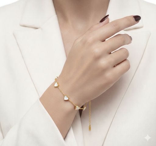 Pearl Heart Bracelet