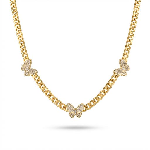 Diamond Butterfly Necklace