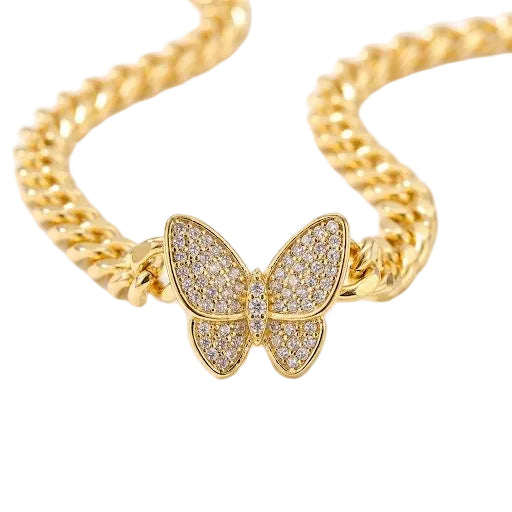 Diamond Butterfly Necklace