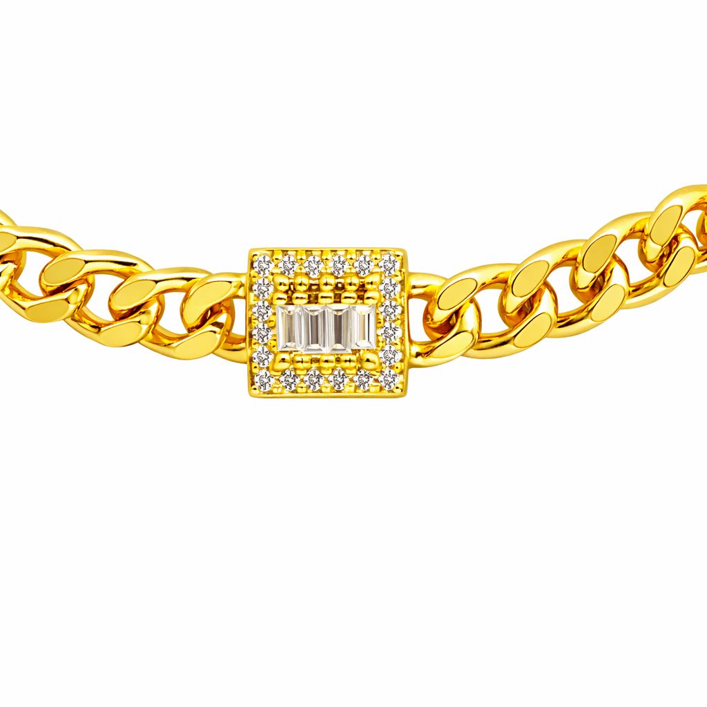 Square Diamond Necklace