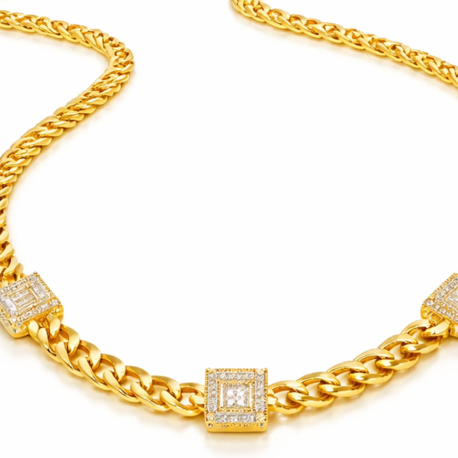 Square Diamond Necklace