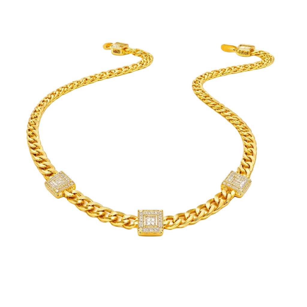 Square Diamond Necklace