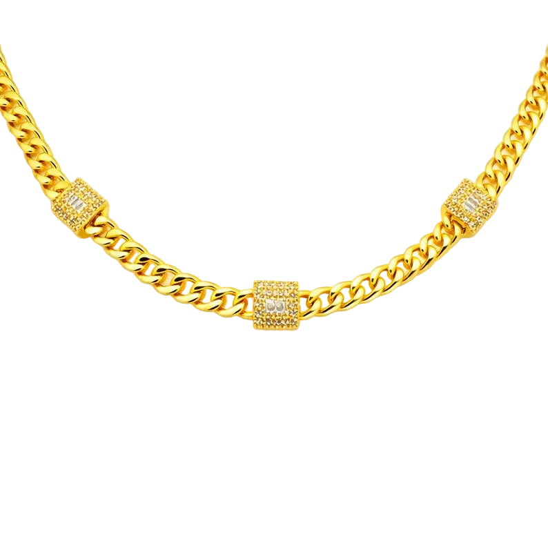 Square Diamond Necklace