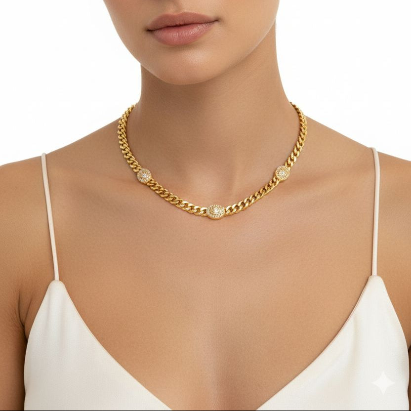 Oval Diamond Necklace
