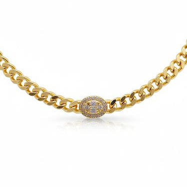 Oval Diamond Necklace