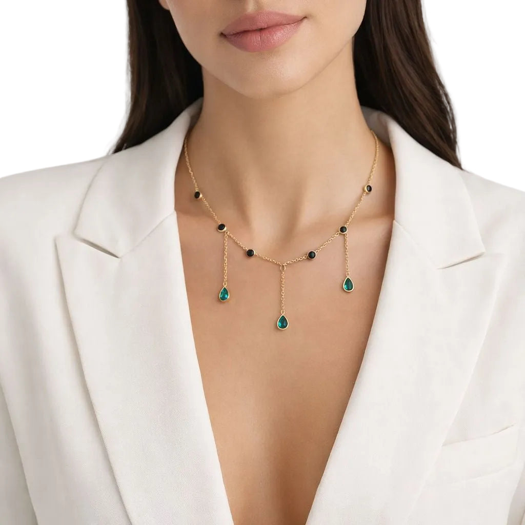Green Drops Necklace