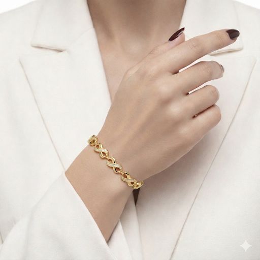 Infinity Link Bracelet with Sparkling Crystals