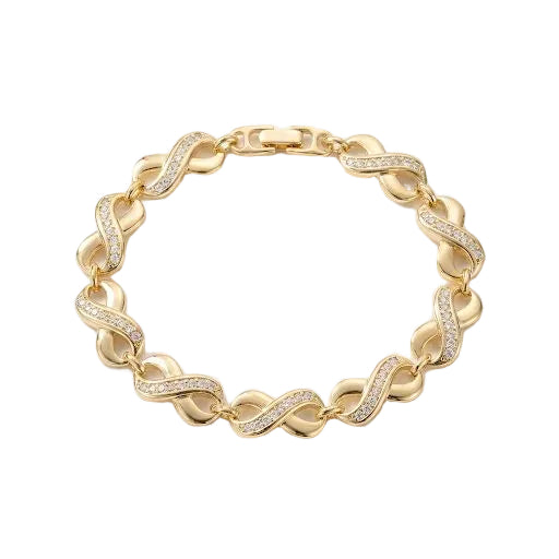 Infinity Link Bracelet with Sparkling Crystals