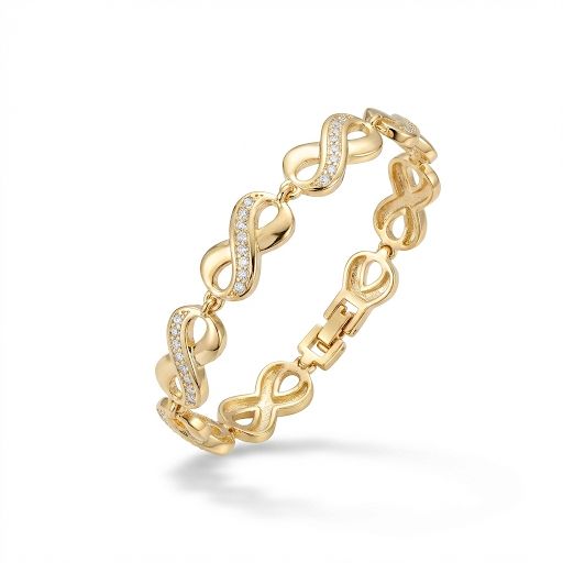 Infinity Link Bracelet with Sparkling Crystals