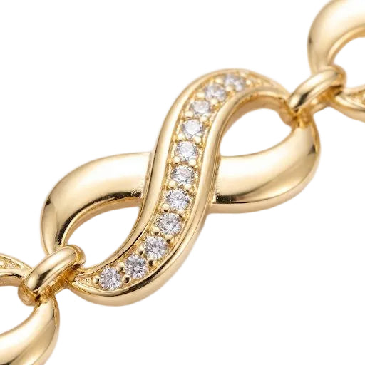 Infinity Link Bracelet with Sparkling Crystals