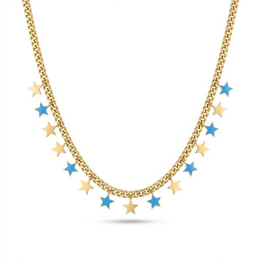 Star Charm Necklace with Turquoise Necklace