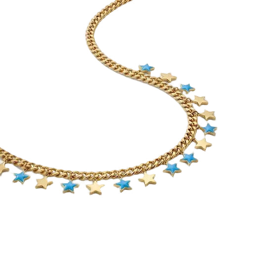 Star Charm Necklace with Turquoise Necklace