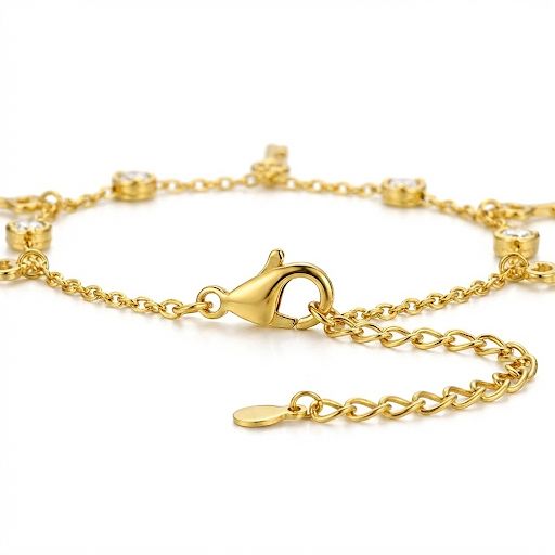 Key Charm Bracelet with Sparkling Crystals Necklace