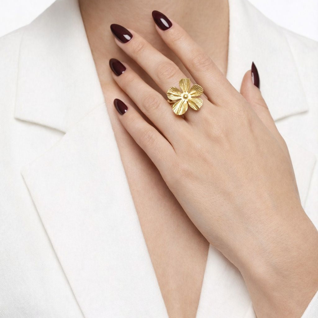 Large Flower Statement Ring