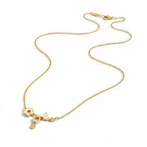 Crystal Flower Charm Necklace