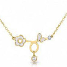 Crystal Flower Charm Necklace