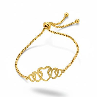 Triple Heart Slider Bracelet