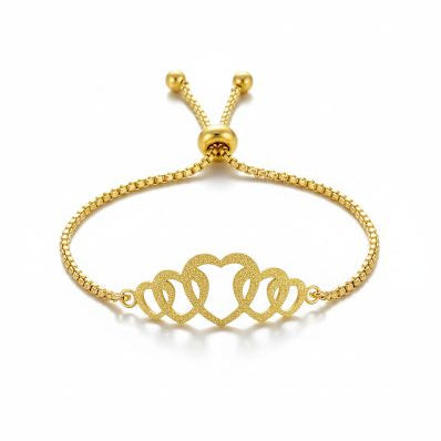 Triple Heart Slider Bracelet